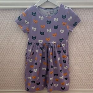 Florence Eiseman Purple Cat Print Dress